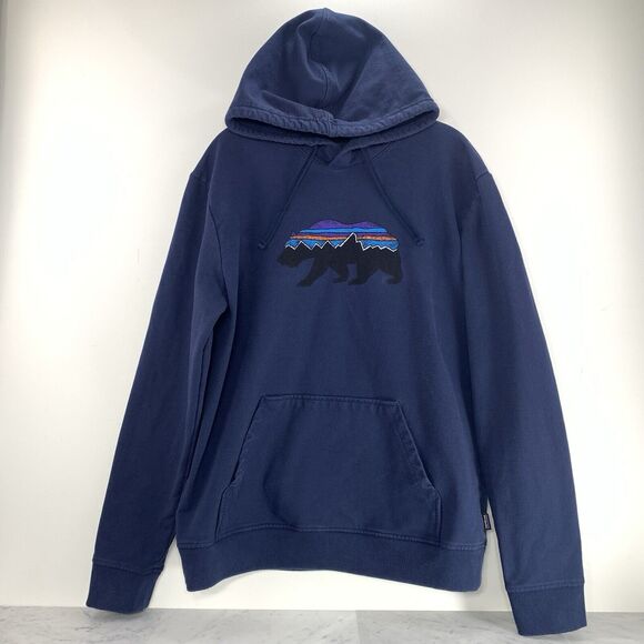 Patagonia Other - Patagonia Fitz Roy Bear Uprisal Hoody Men's Large Classic Navy Blue 39538 EUC